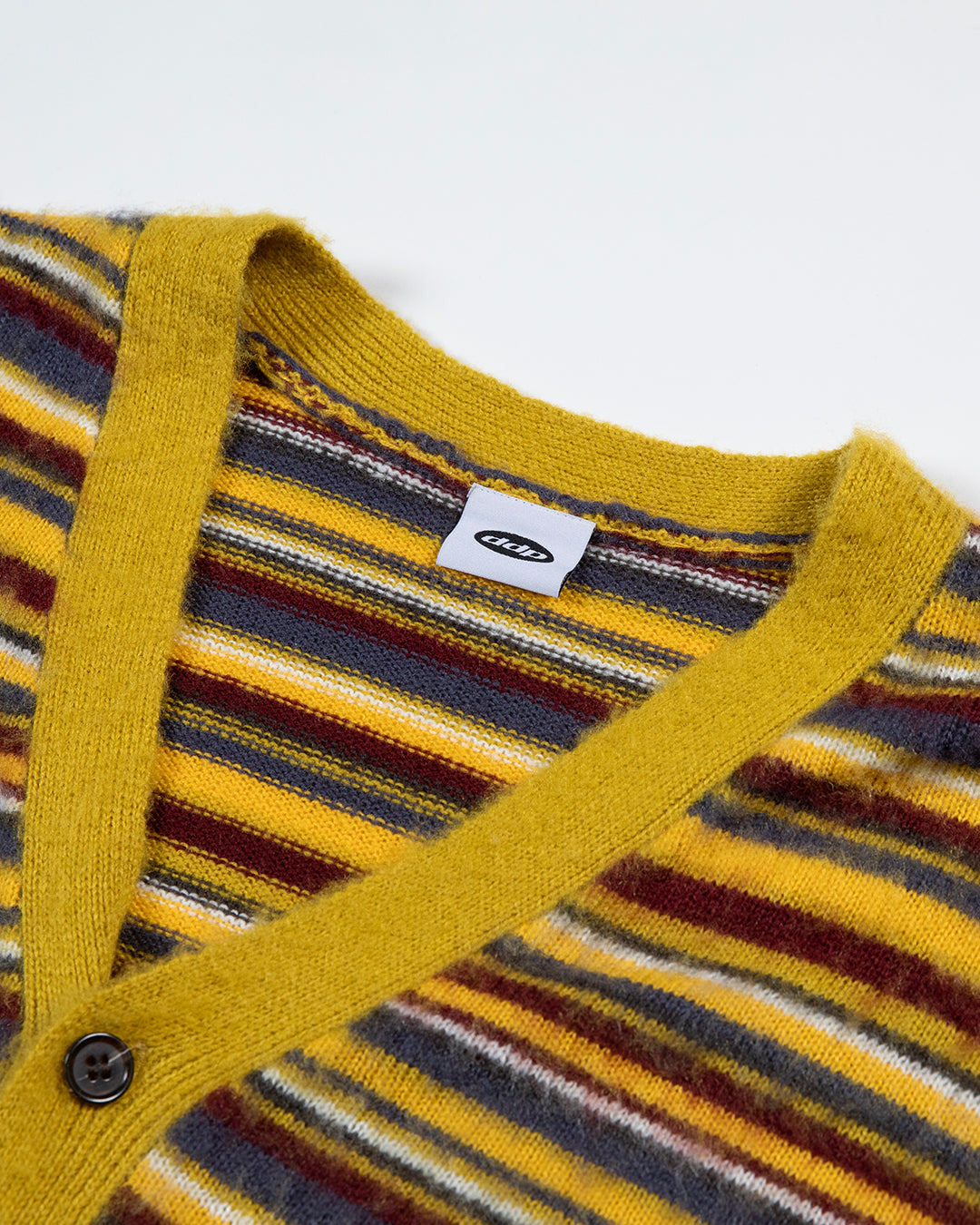 Multico – Cardigan shaggy oversize à rayures