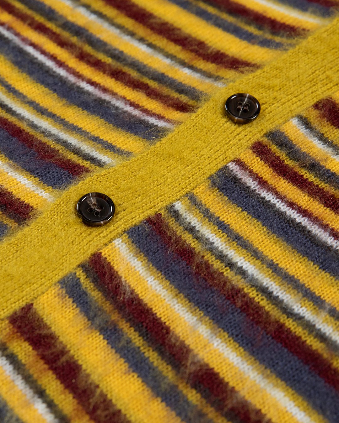 Multico – Cardigan shaggy oversize à rayures