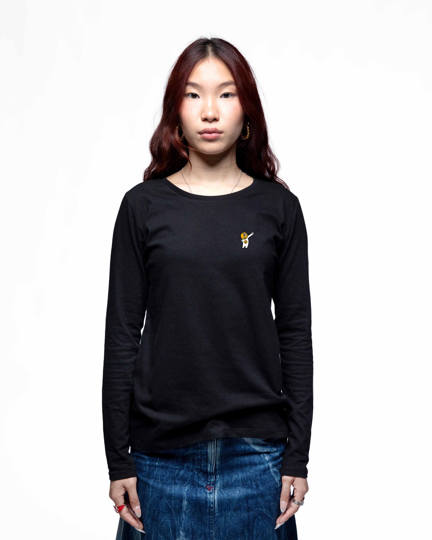 EGGMAN95 – T-shirt manches longues femme coupe droite