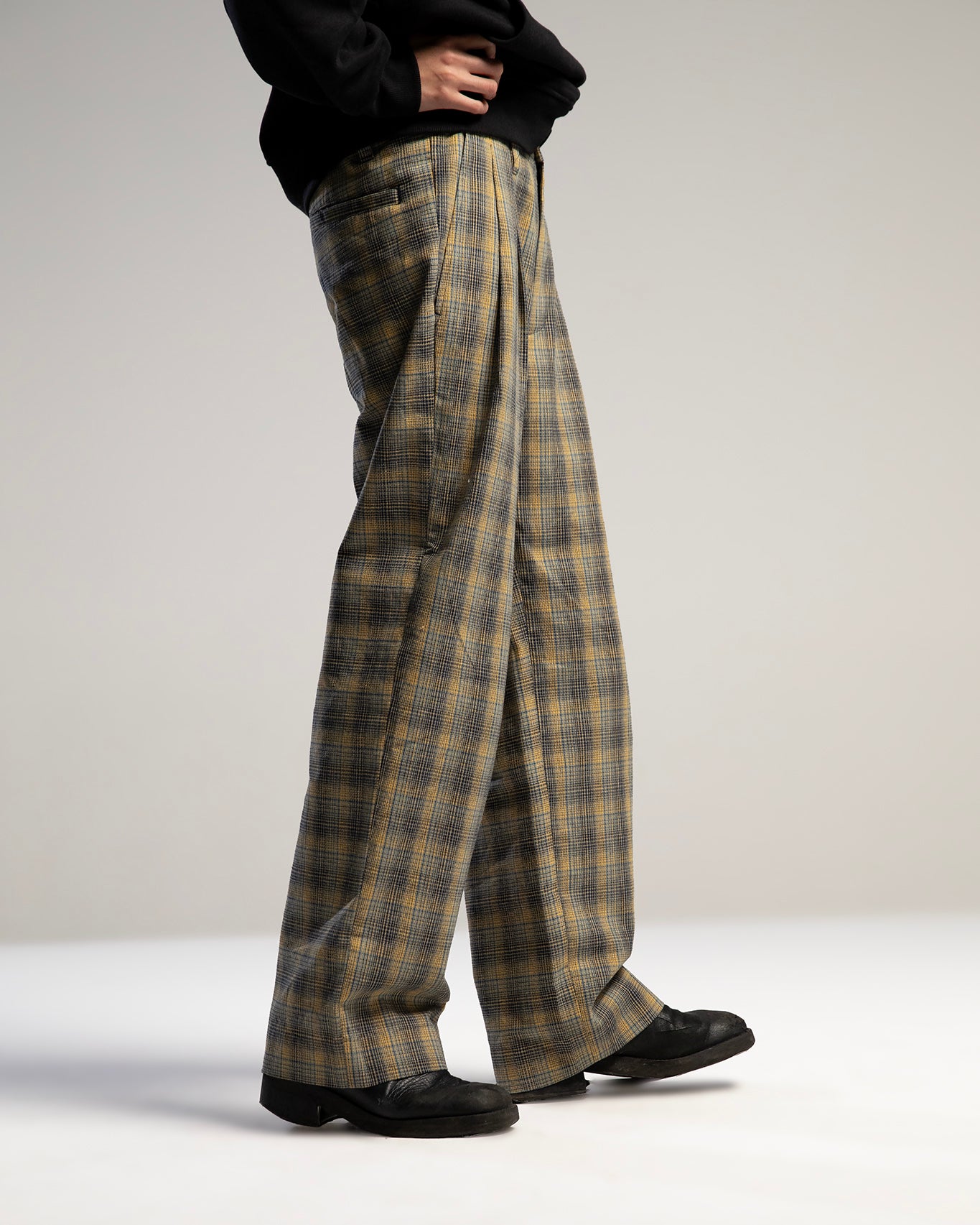 Baggy Carreaux – Pantalon coupe large en coton