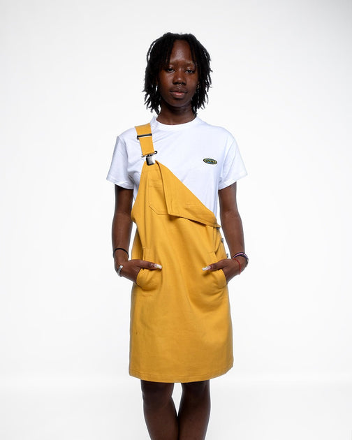 Robe salopette DDP coupe droite, pièce phare du style année 90 femme