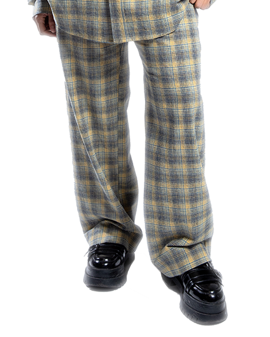 Baggy Carreaux – Pantalon coupe large en coton