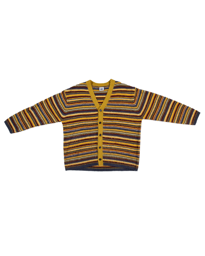 Multico – Cardigan shaggy oversize à rayures