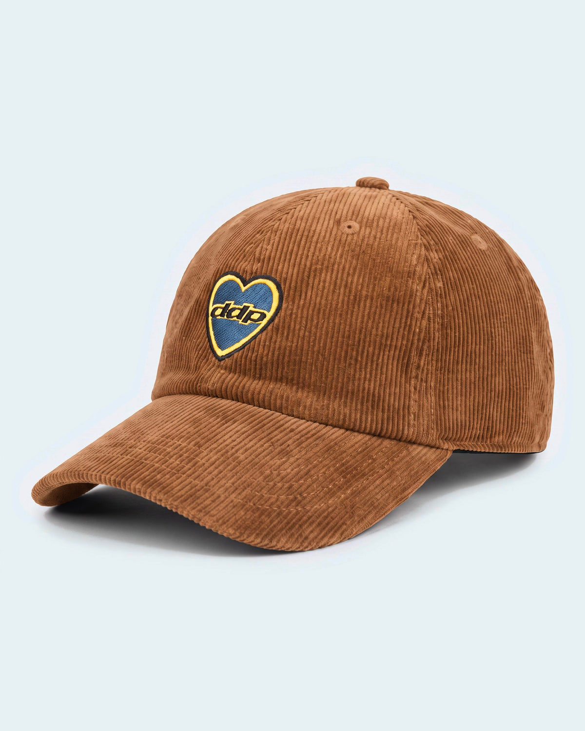 Casquette baseball DDP Heart 95 en velours côtelé – coloris Taupe – vue de trois quarts