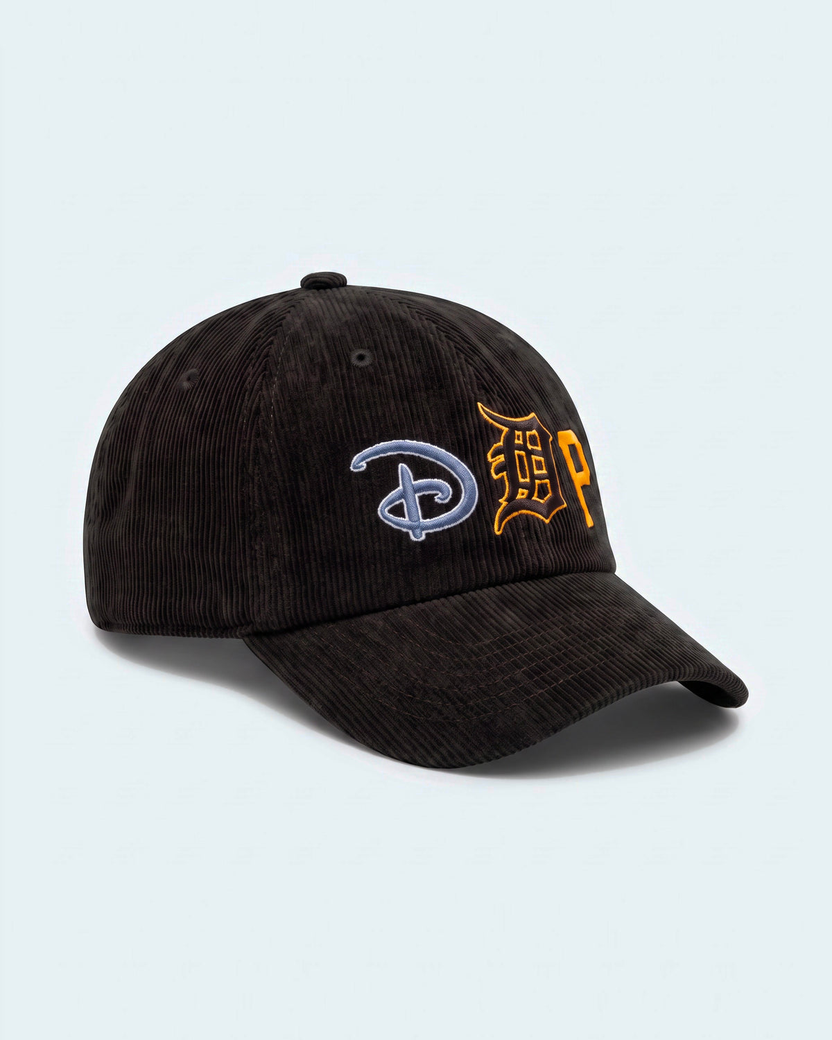 Casquette baseball DDP Fan Logo en velours côtelé – coloris Noir – vue de trois quarts