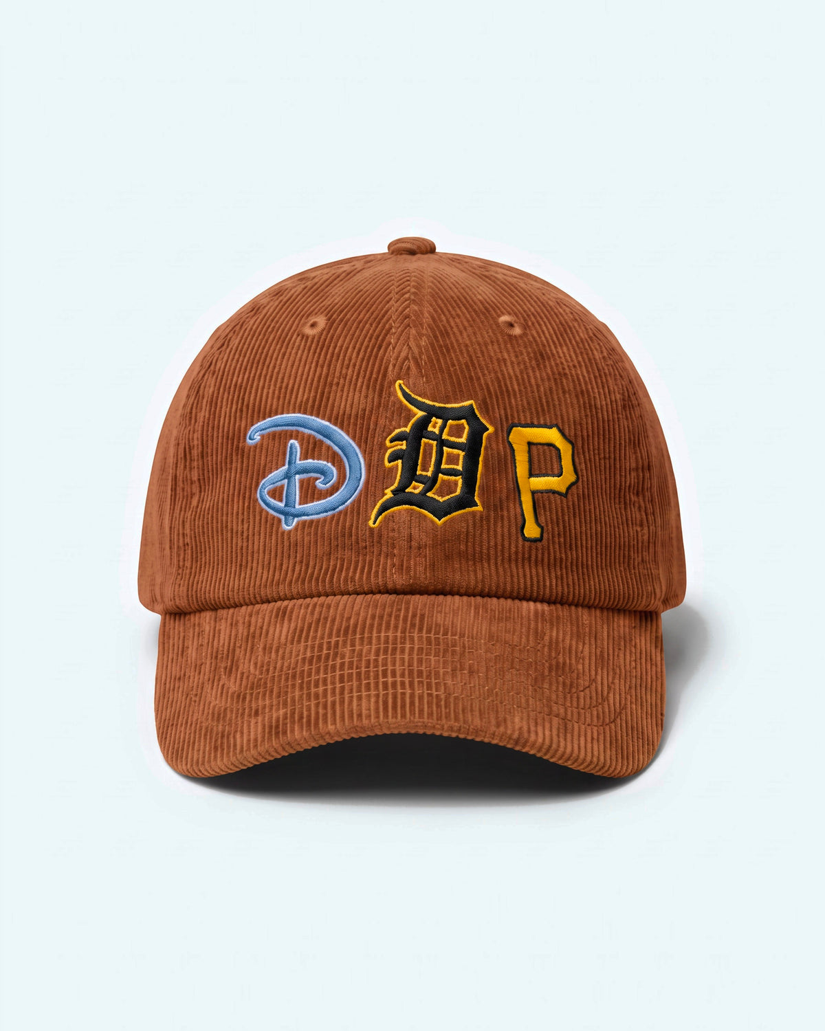 Casquette baseball DDP Fan Logo en velours côtelé – coloris Taupe – vue de face