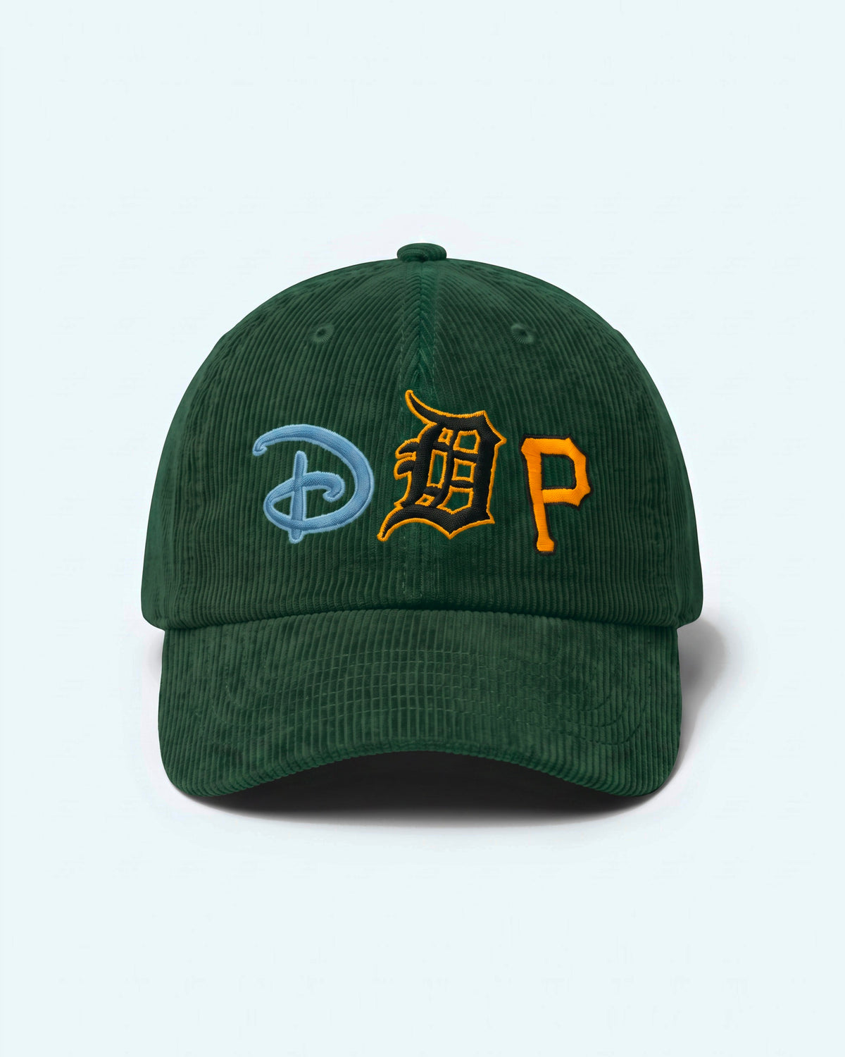 Casquette baseball DDP Fan Logo en velours côtelé – coloris Vert – vue de face