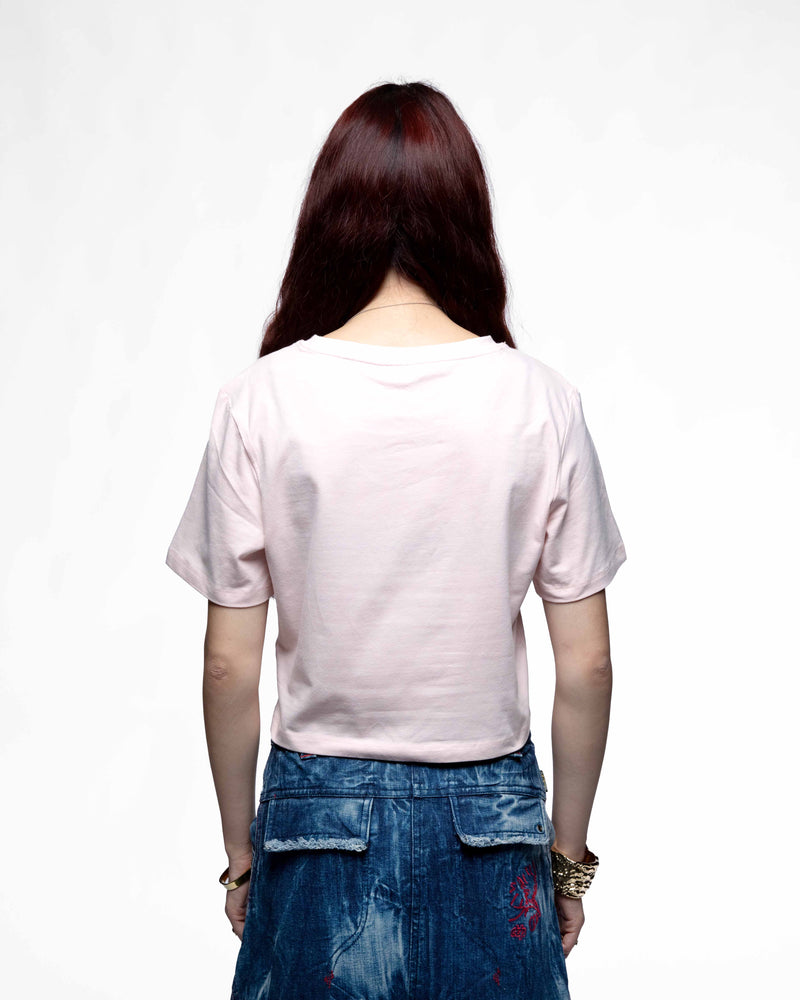 DDP95 B&W – Crop tee femme cintré
