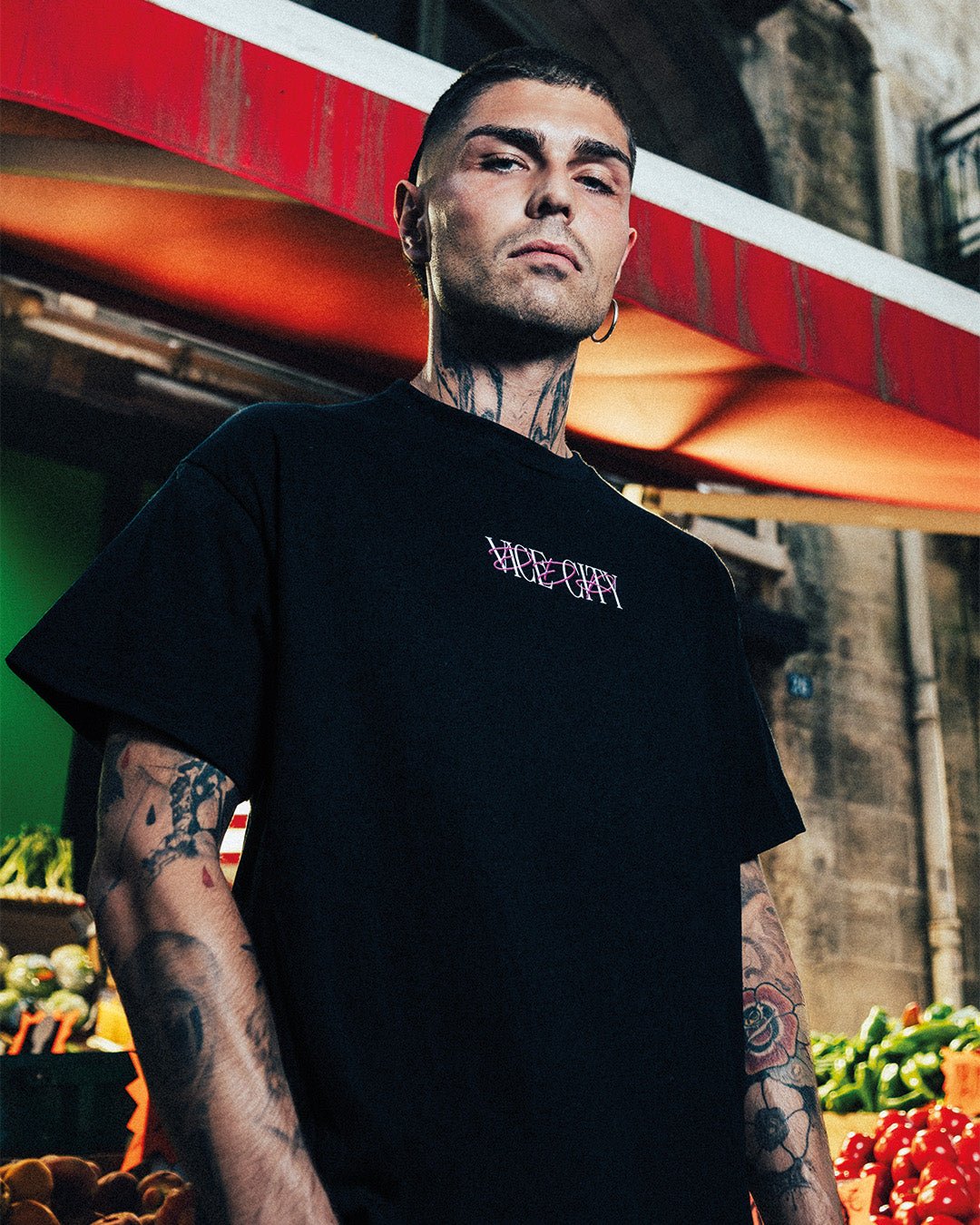 T-shirt coupe droite noir DDP x Vice City - vue detail 3