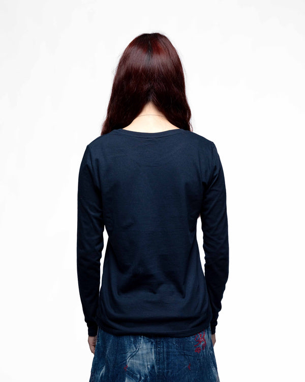 DDP95 B&W – T-shirt manches longues femme coupe droite