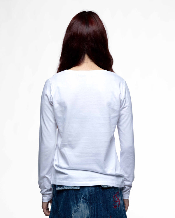 DDP95 B&W – T-shirt manches longues femme coupe droite