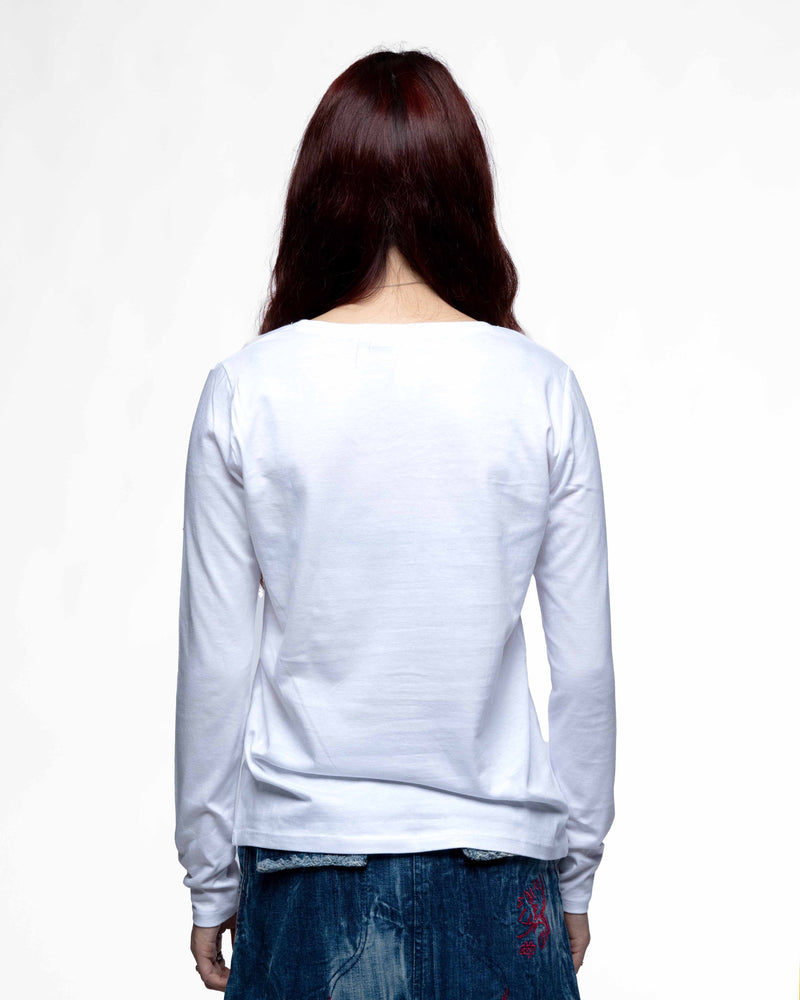 DDP95 B&W – T-shirt manches longues femme coupe droite