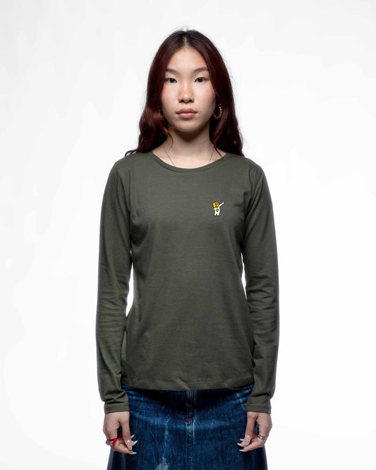 EGGMAN95 – T-shirt manches longues femme coupe droite