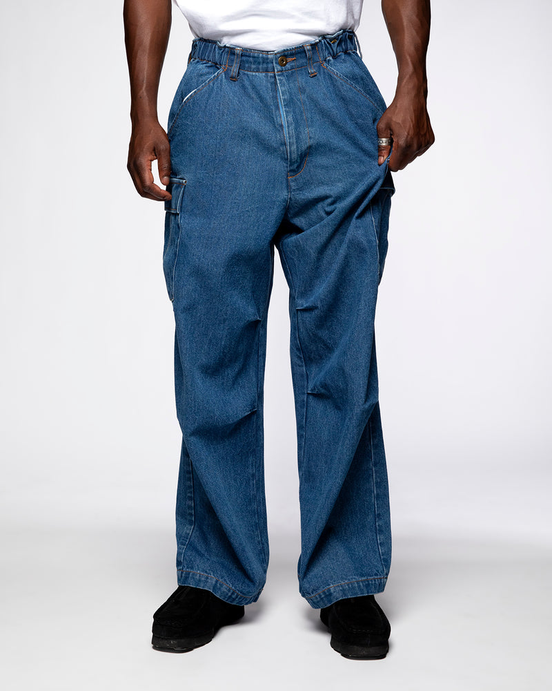 DENIM BAGGY CARGO PANT