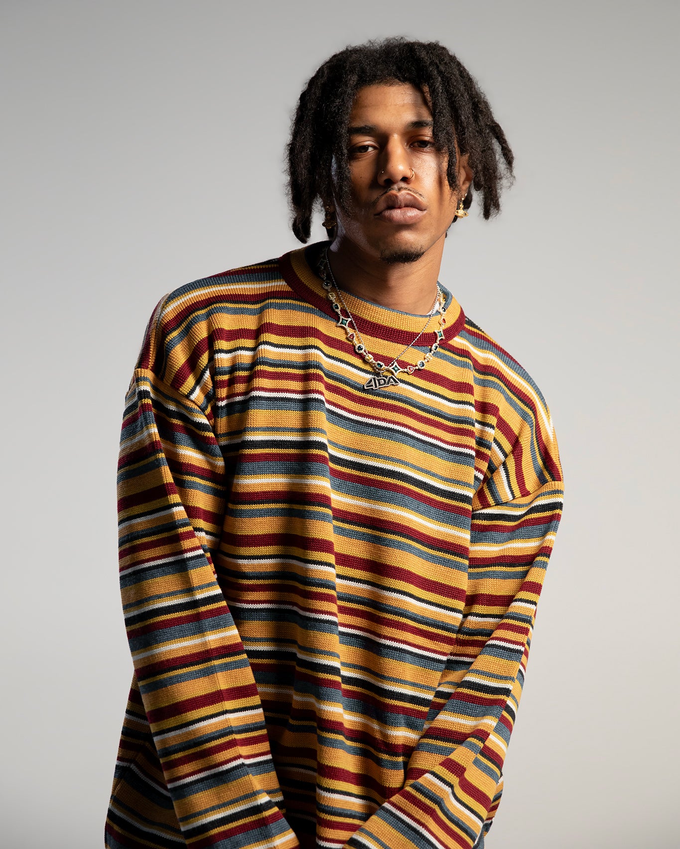 Multico – Pull en laine oversize rayé