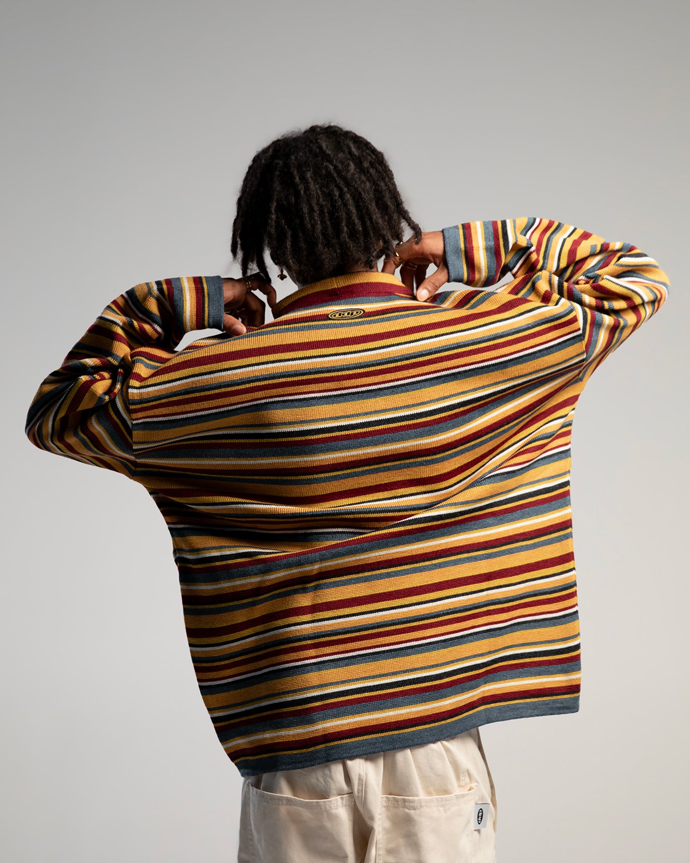 Multico – Pull en laine oversize rayé