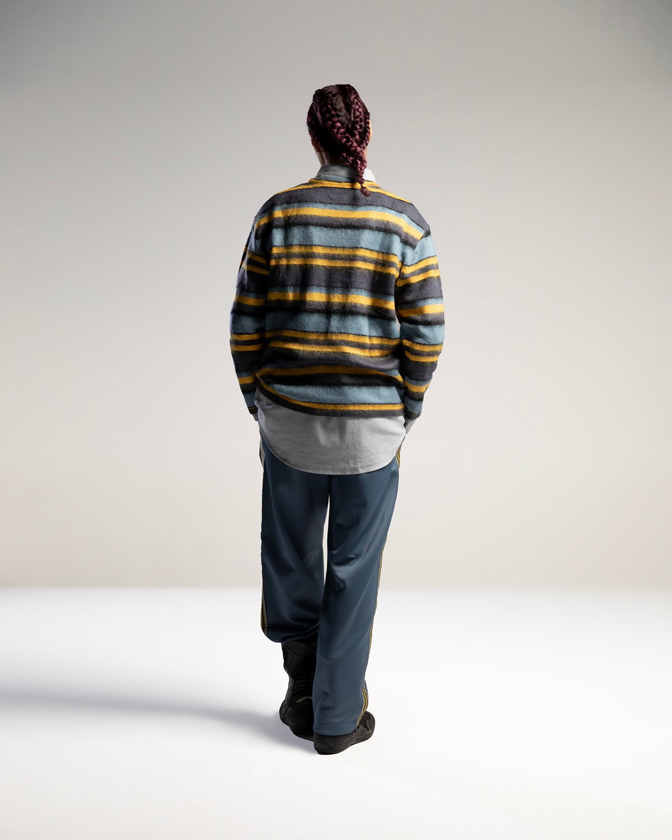 DDP Vintage – Pull en maille oversize à rayures