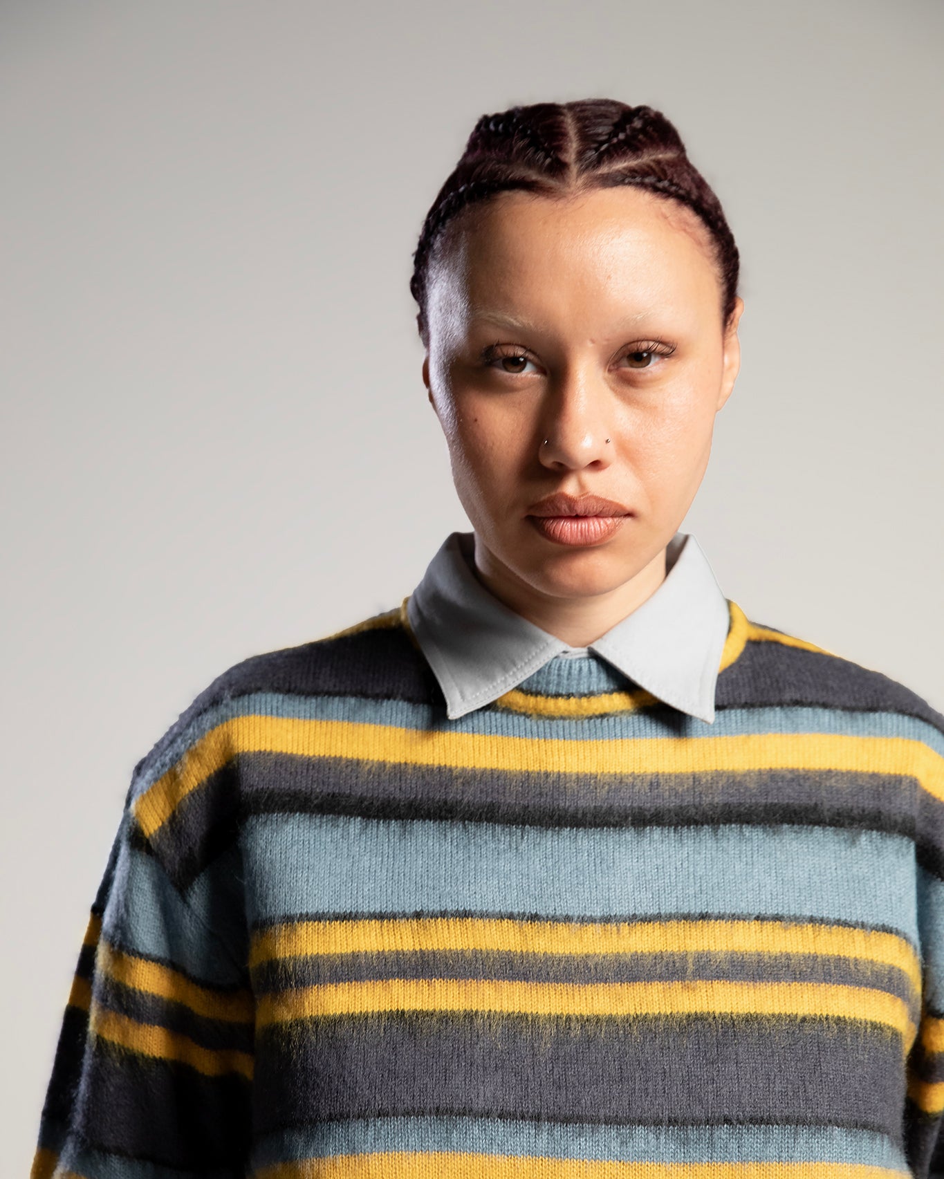 DDP Vintage – Pull en maille oversize à rayures