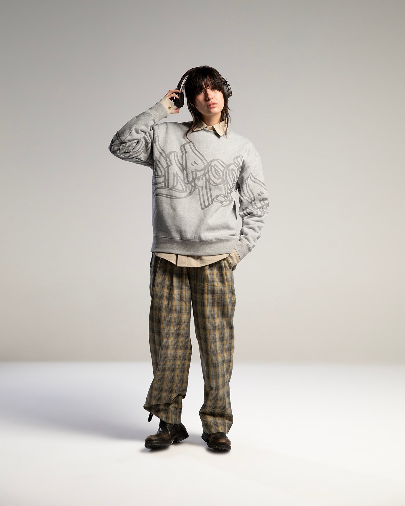 Baggy Carreaux – Pantalon coupe large en coton