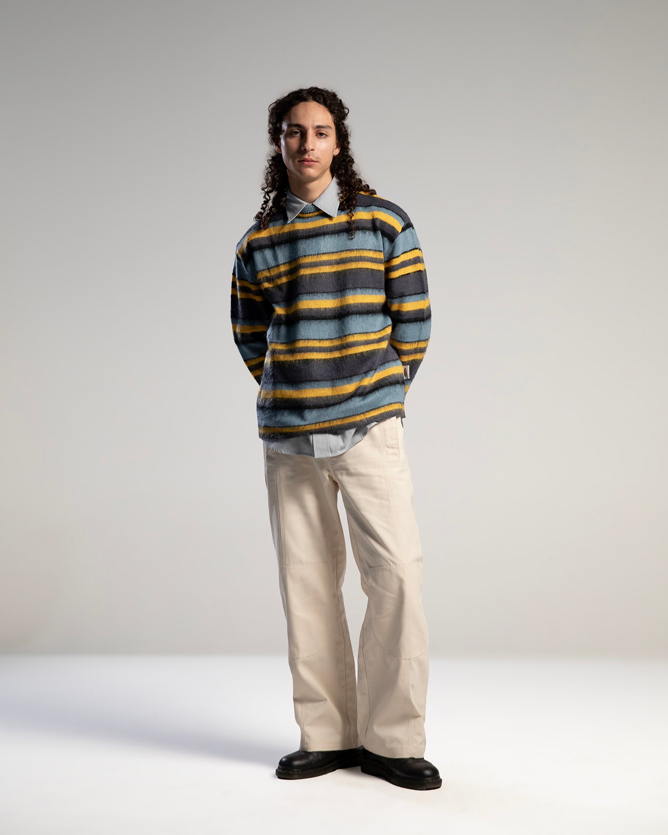 DDP Vintage – Pull en maille oversize à rayures