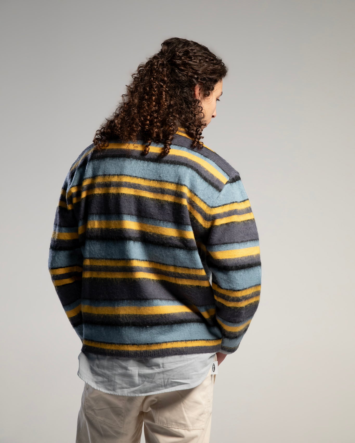 DDP Vintage – Pull en maille oversize à rayures