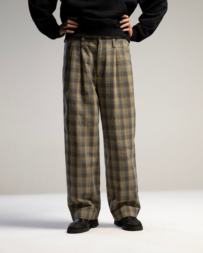 Baggy Carreaux – Pantalon coupe large en coton