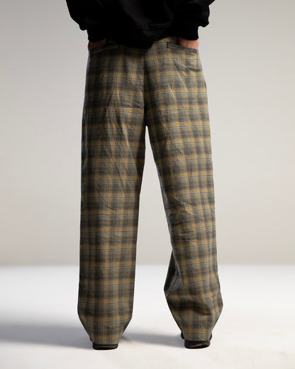 Baggy Carreaux – Pantalon coupe large en coton