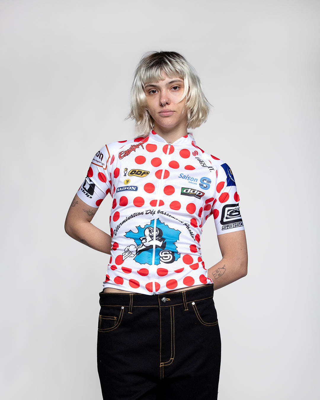 T-shirt DDP x SAISON blanc et rouge