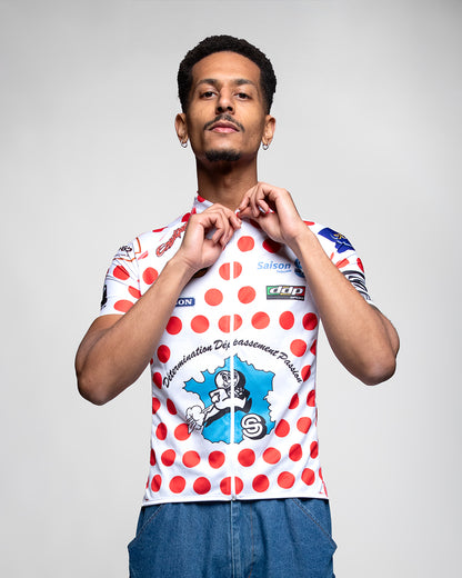 T-shirt DDP x SAISON blanc et rouge - vue detail 4