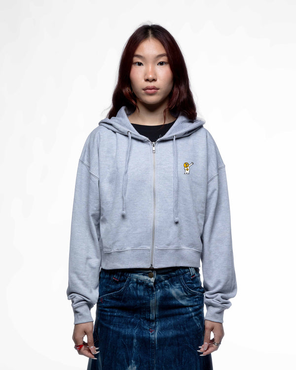 EGGMAN95 – Hoodie crop zippé femme