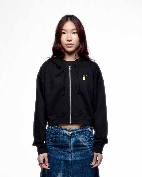 EGGMAN95 – Hoodie crop zippé femme